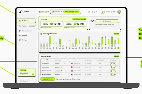 Gana dinero monetizando el ancho de banda de tu conexión a internet con Grass