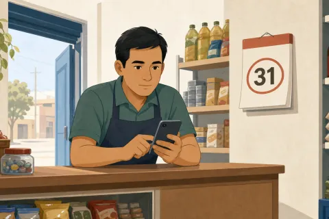 Ilustración sobre el plazo de SUNAT para validar el correo y el celular registrados en el RUC antes de fin de agosto.