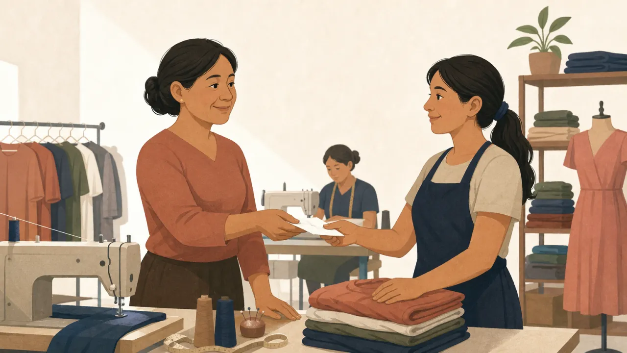 Ilustración editorial de las diferencias en beneficios laborales entre una microempresa y una pequeña empresa peruanas inscritas en el REMYPE.