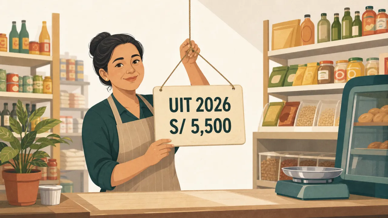 Ilustración conceptual sobre el valor de la UIT 2026 y los límites de negocio que dependen de ella.