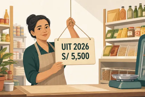 Ilustración conceptual sobre el valor de la UIT 2026 y los límites de negocio que dependen de ella.