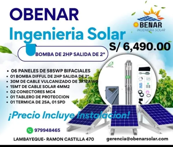 Bomba Solar de 2hp