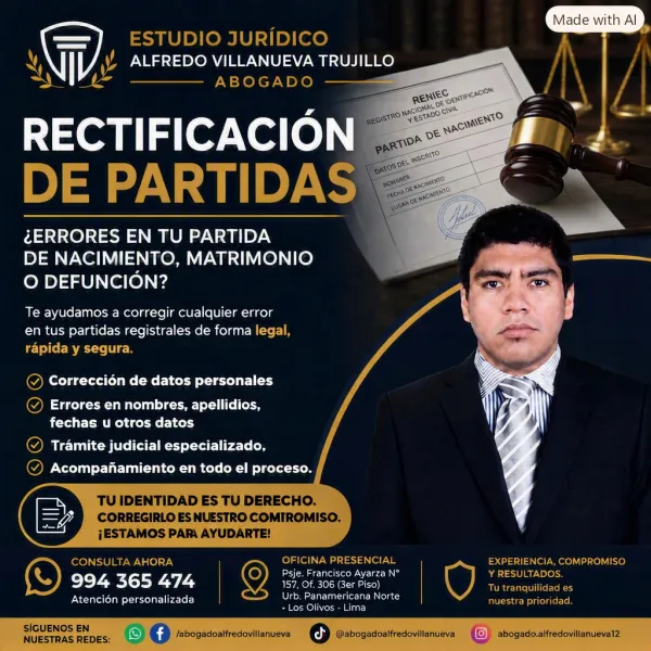 RECTIFICACION DE PARTIDAS 