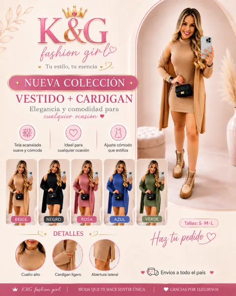 Vestido y cardigan
