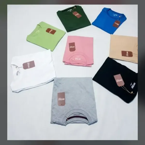 Polos básicos cuello redondo /hombres