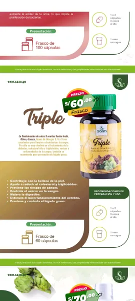 Triple omegas 3,6,9