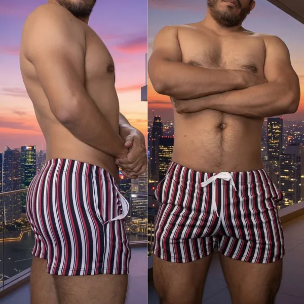 Short rayas rojo negro