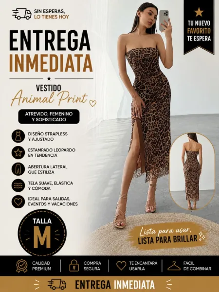 Vestido Leopard