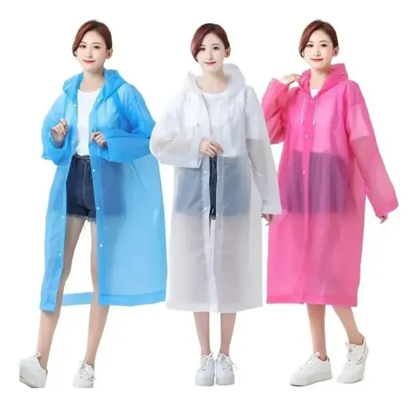 PONCHO PARA LLUVA CON BROCHE 