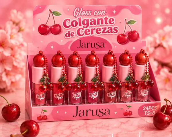 Gloss con colgante de cereza - Jarusa