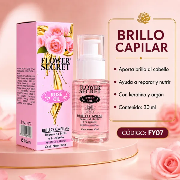 BRILLO REPARADOR CAPILAR DE ROSAS - 30 ML