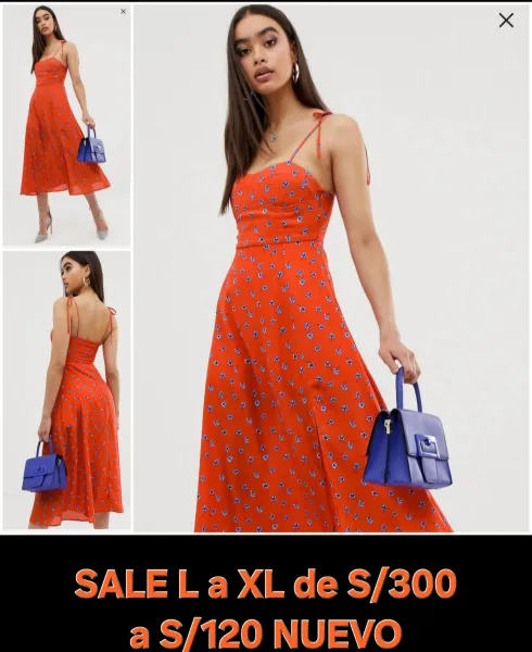 Vestido XL -16 UK de ASOS.COM  dress abertura pierna de S/250