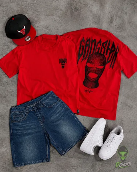 POLO GANGSTER BOXY FIT ROJO