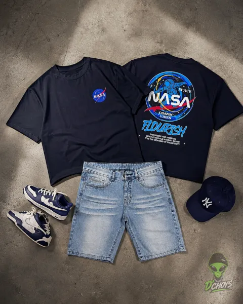 POLO NASA BOXY FIT AZUL MARINO
