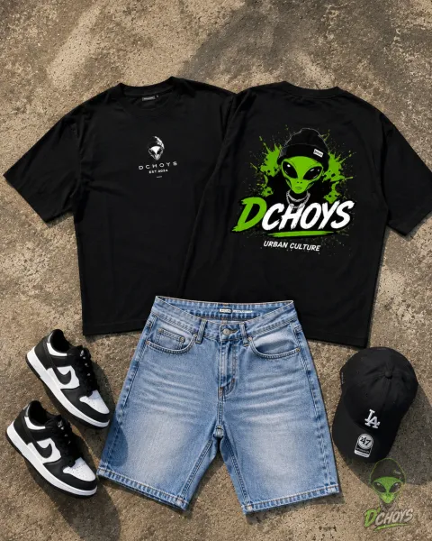 POLO DCHOYS BOXY FIT NEGRO