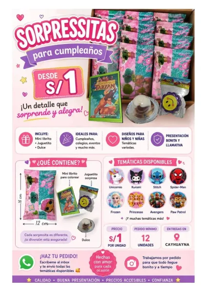 sorpresitas económicas docena
