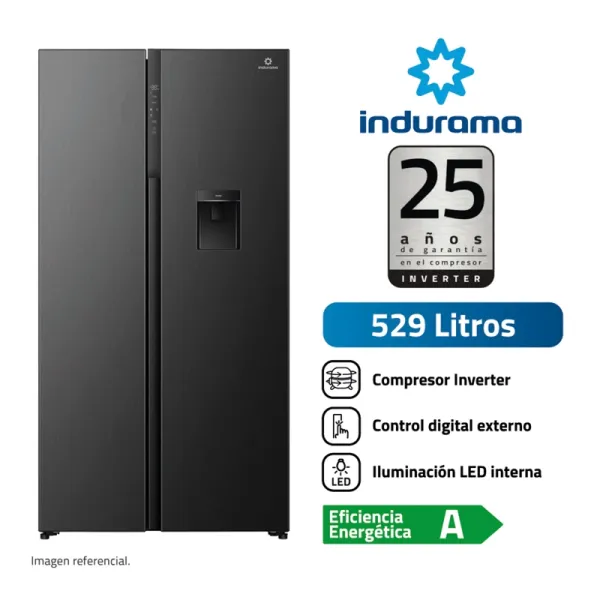 REFRIGERADORA INDURAMA SIDE BY SIDE NO FROST RI-795DNI 529L